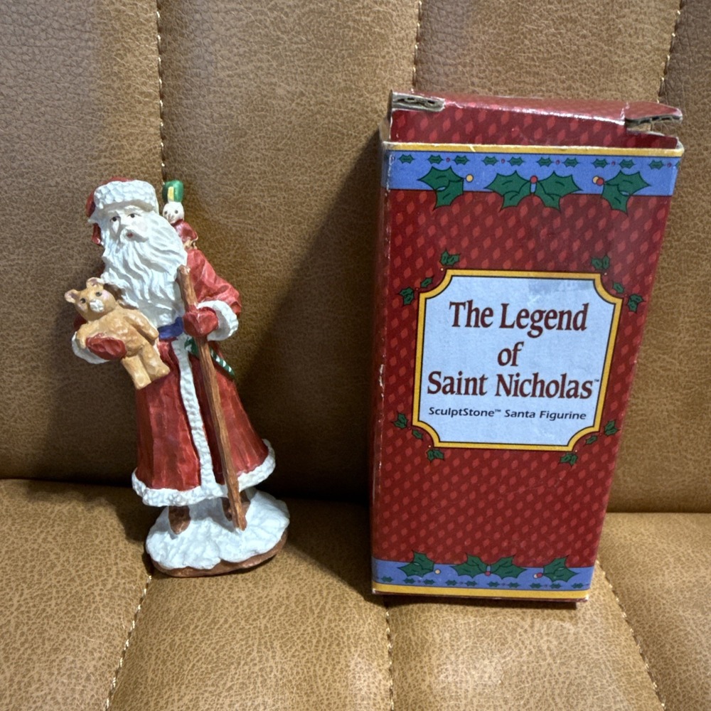 Russ The Legend Of Saint Nicholas Sculpt Stone Santa Figurine